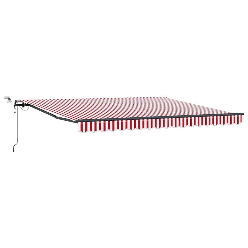 Markisenstoff Rot und Weiß 400 x 350 cm Polyester