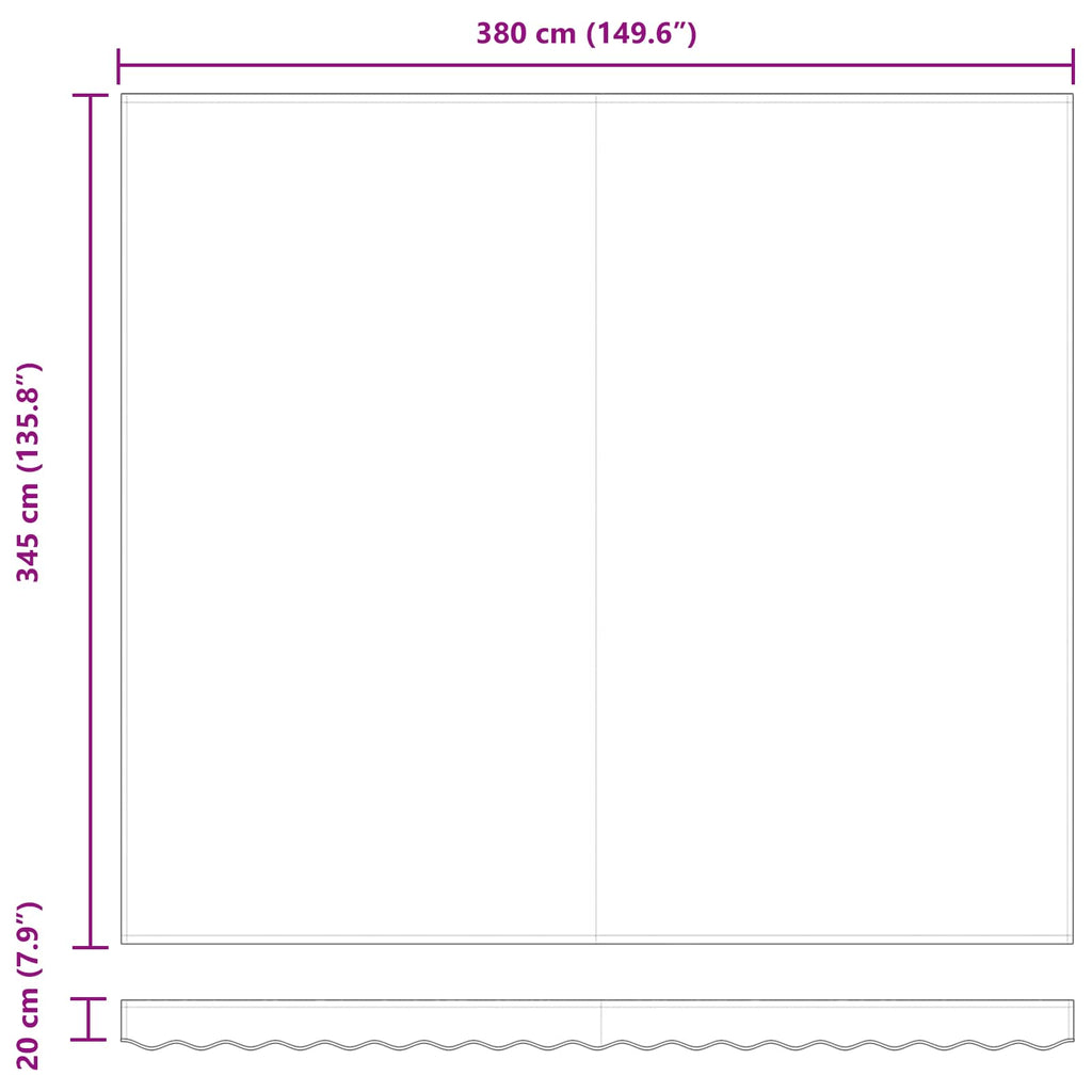 Ausziehbare Markise Mehrfarbig 400 x 350 cm