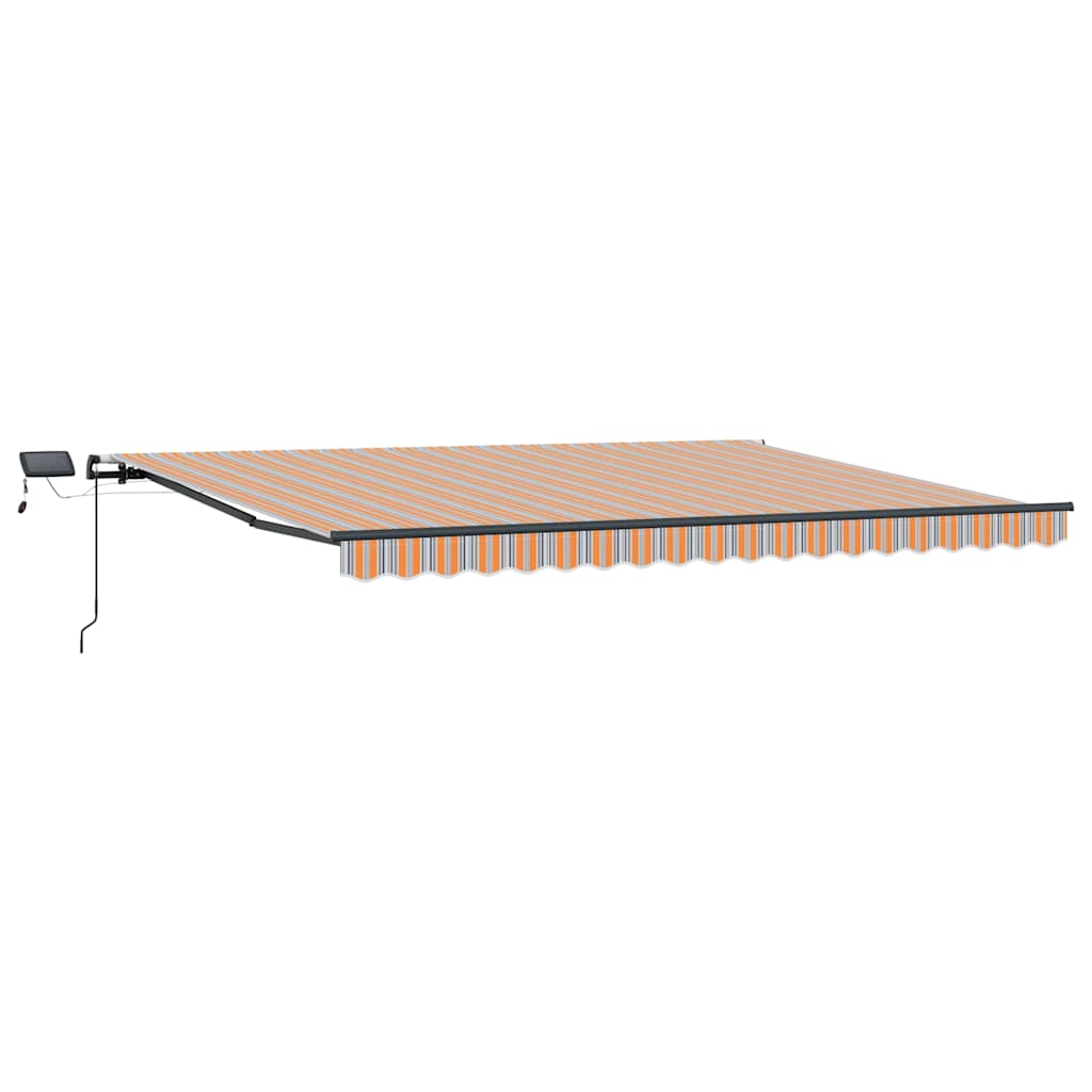 Ausziehbare Markise Mehrfarbig 400 x 350 cm Stoff und Aluminium