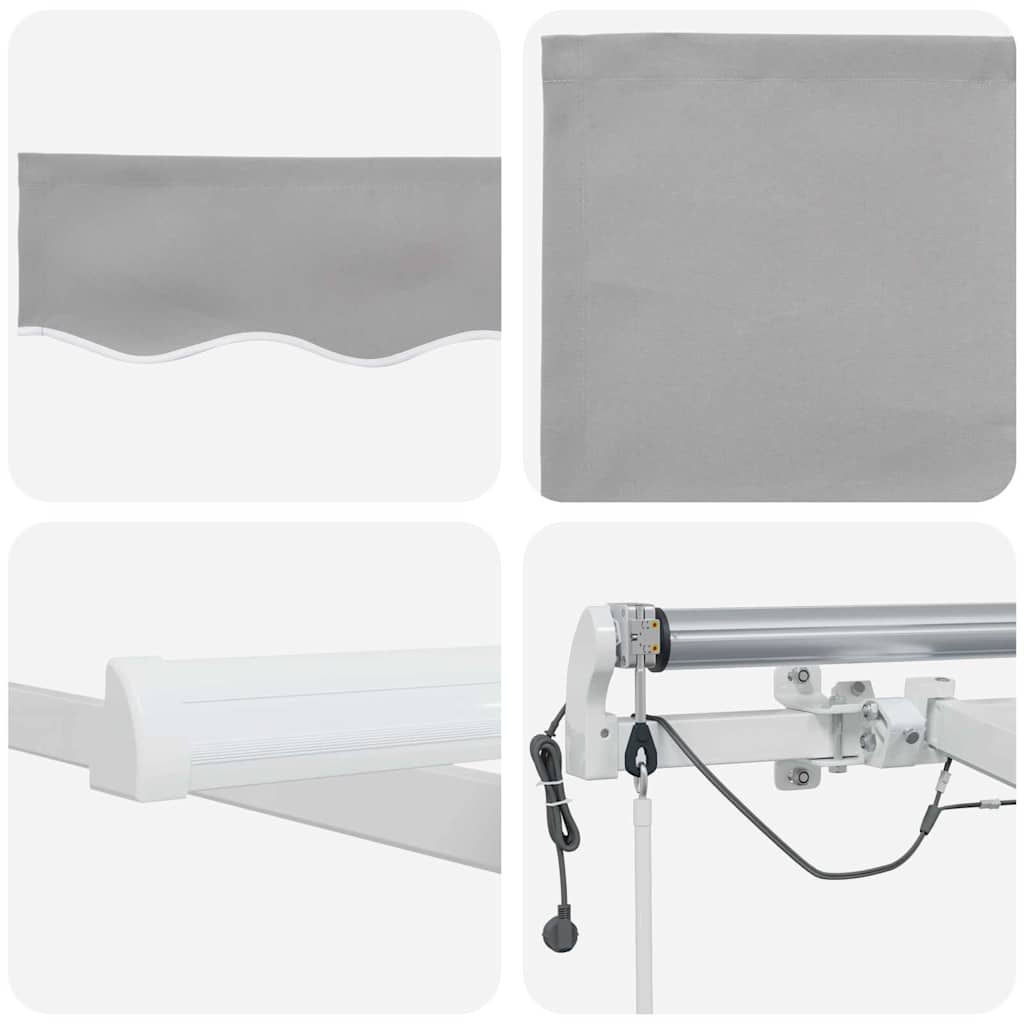 Markisenstoff Hellgrau 400 x 350 cm Polyester