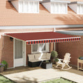 Ausziehbare Markise Orange und Braun 450 x 300 x 165 cm