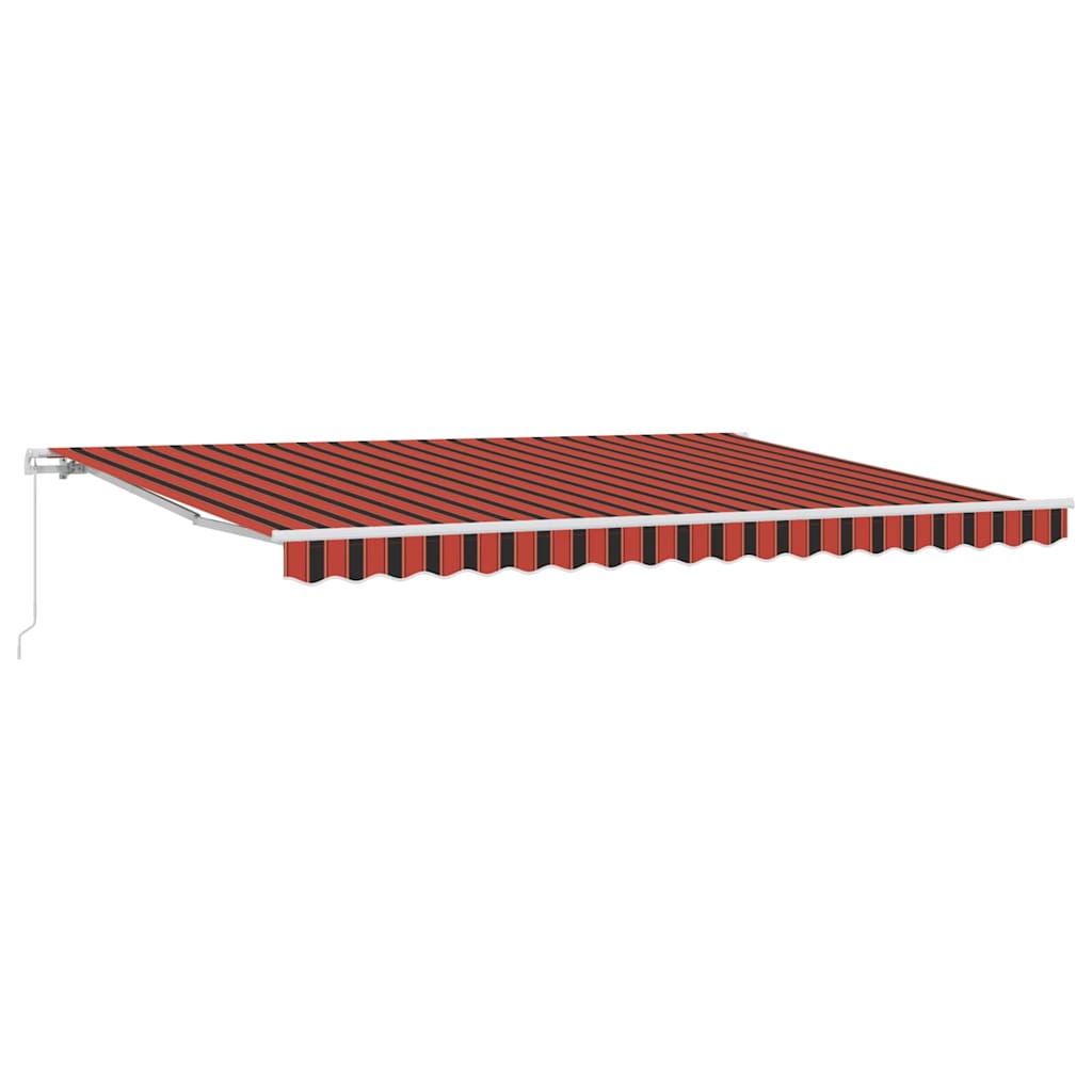 Ausziehbare Markise Orange und Braun 450 x 300 x 165 cm