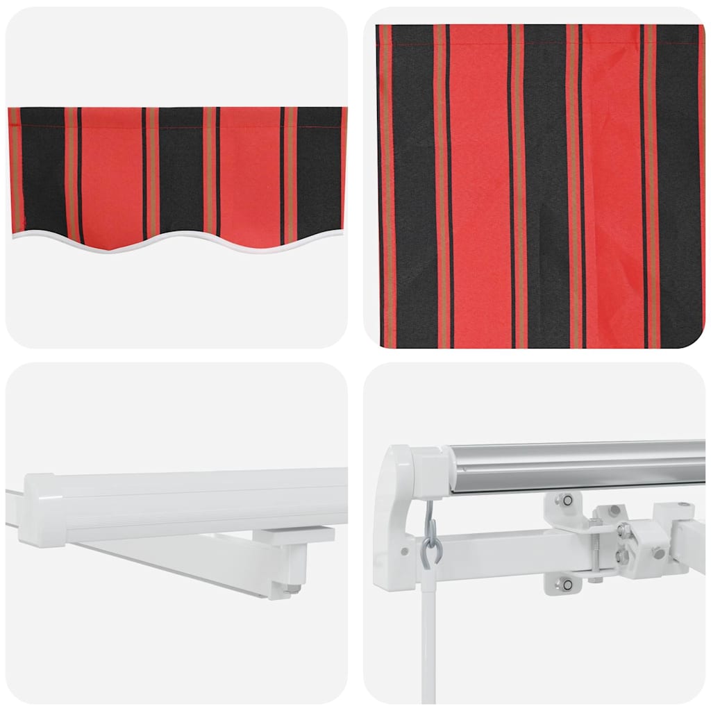 Ausziehbare Markise Orange und Braun 450 x 300 cm