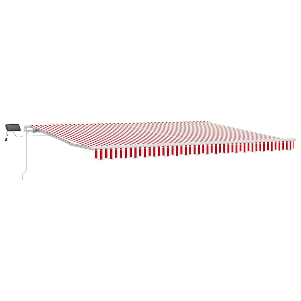 Ausziehbare Markise Rot und Weiß 450 x 300 cm