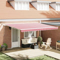 Markisenstoff Rot und Weiß 450 x 300 cm Polyester