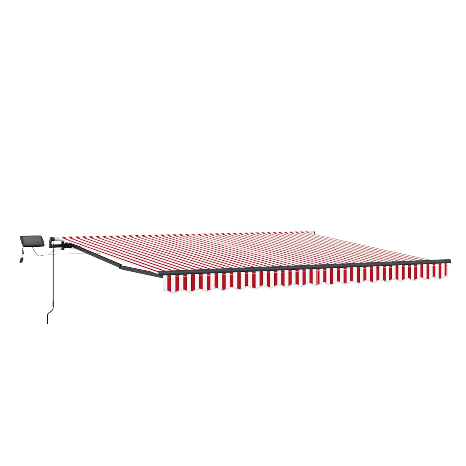 Ausziehbare Markise Rot und Weiß 450 x 300 cm