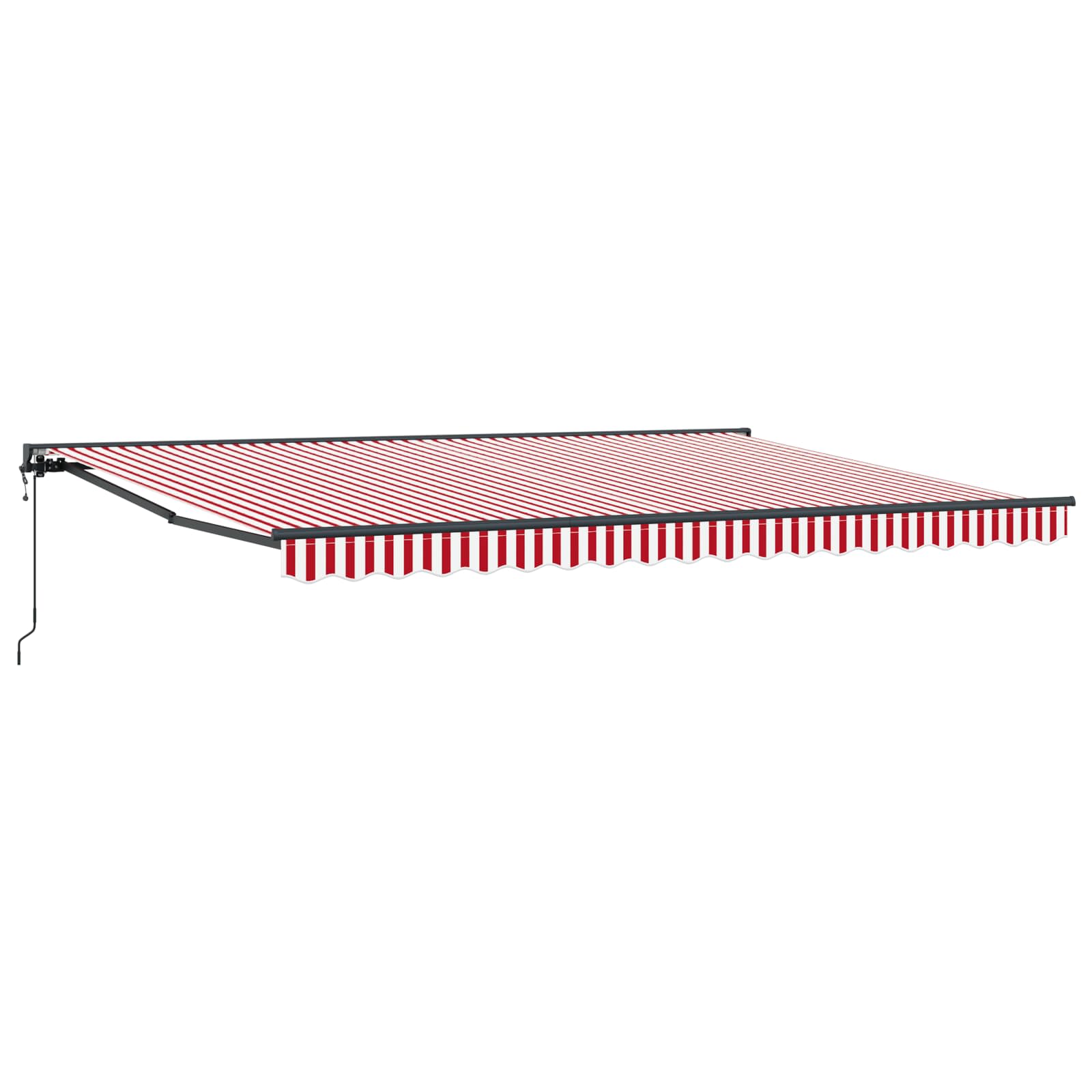 Markisenrahmen Rot und Weiß 450 x 300 cm