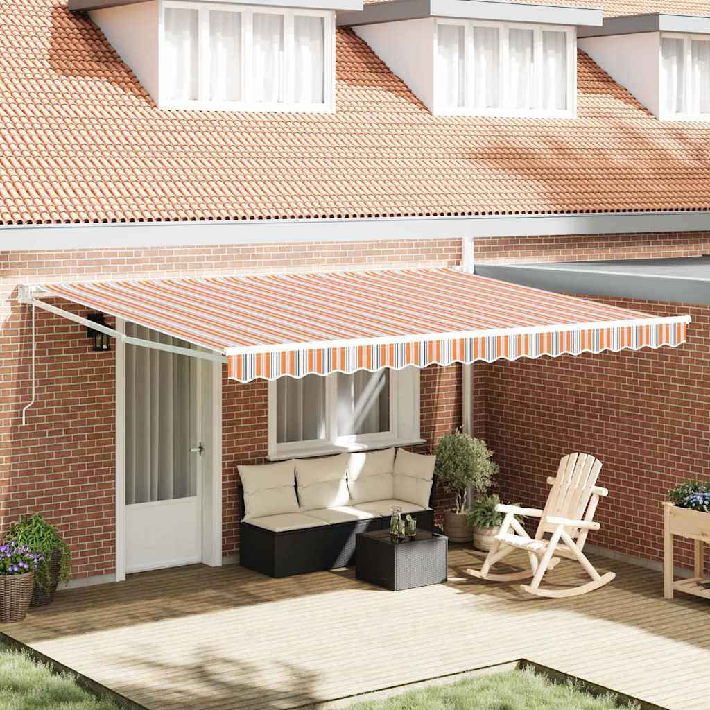 Markise Mehrfarbig 450 x 300 cm Polyester und Metall