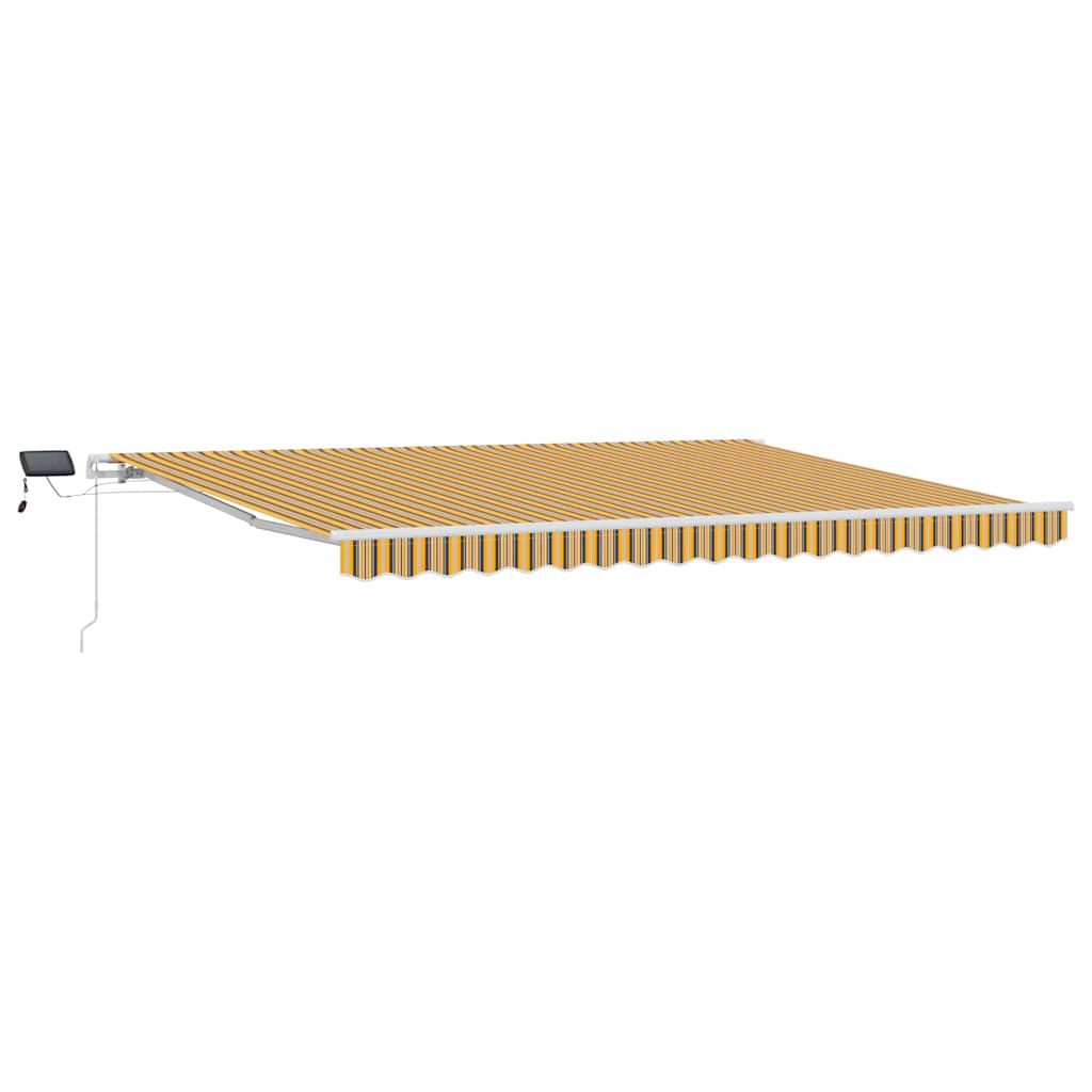 Ausziehbare Markise Mehrfarbig 450 x 300 cm Stoff und Aluminium