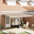 Ausziehbare Markise Beige 450 x 300 x 165 cm