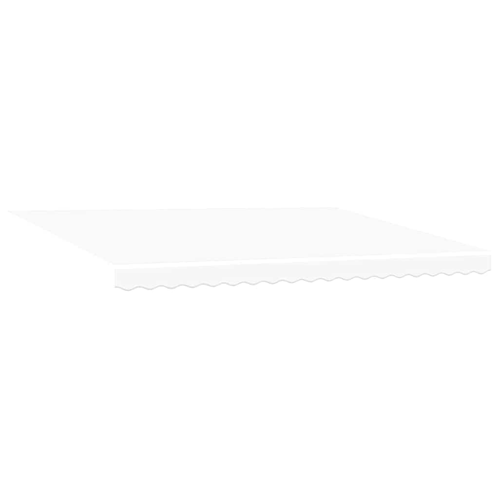 Ausziehbare Markise Weiß 450 x 300 cm Stoff und Aluminium