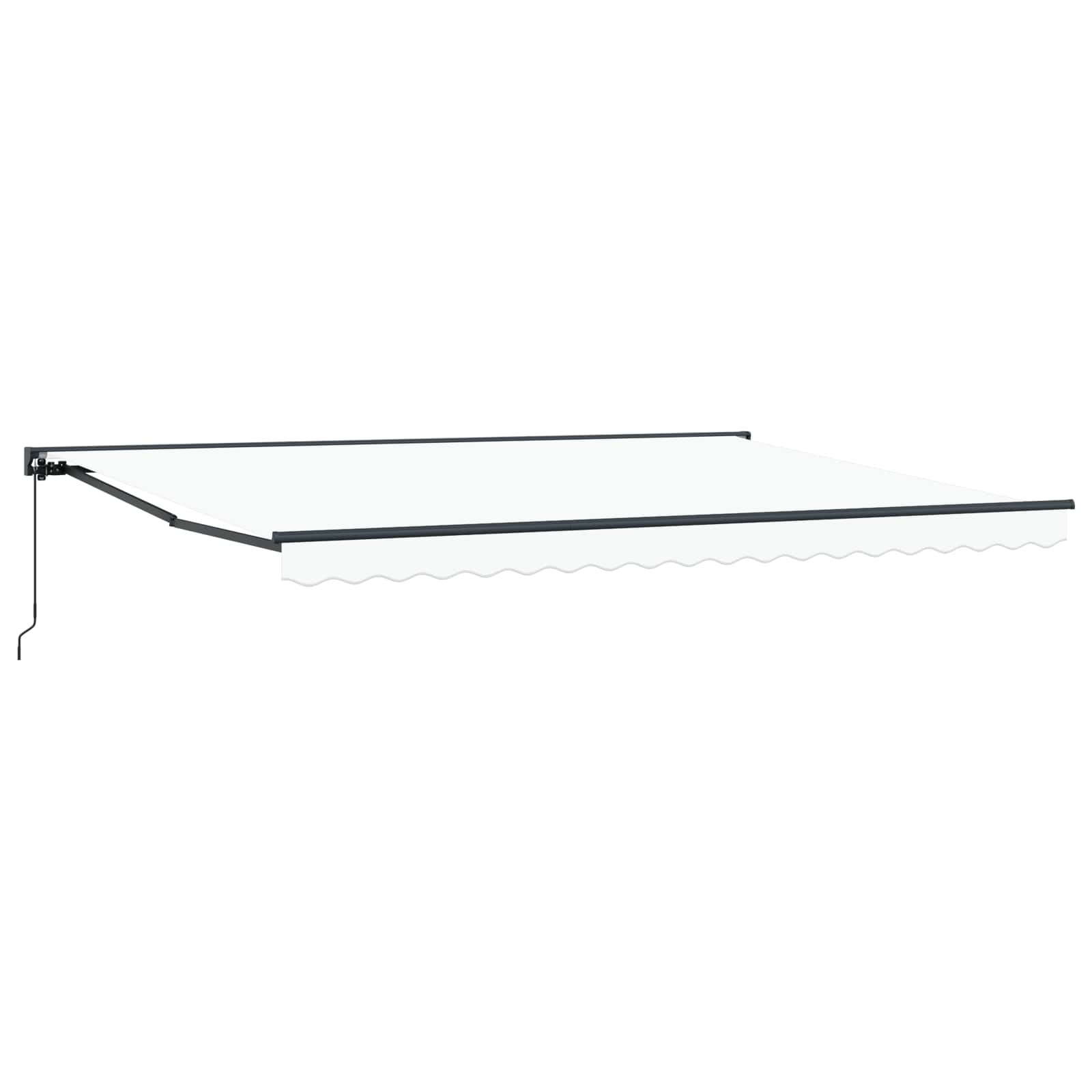 Markisenrahmen Weiß 450 x 300 cm Polyester mit PU-Beschichtung