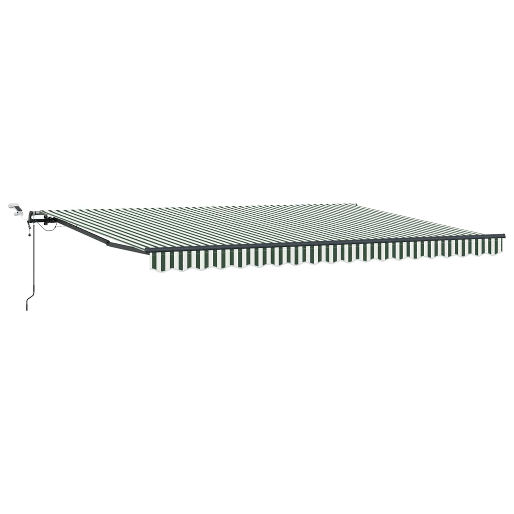 Markisenstoff Grün und Weiß 450 x 300 cm Polyester