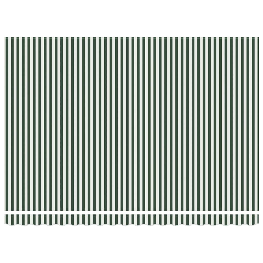 Ausziehbare Markise Grün und Weiß 450 x 300 x 165 cm