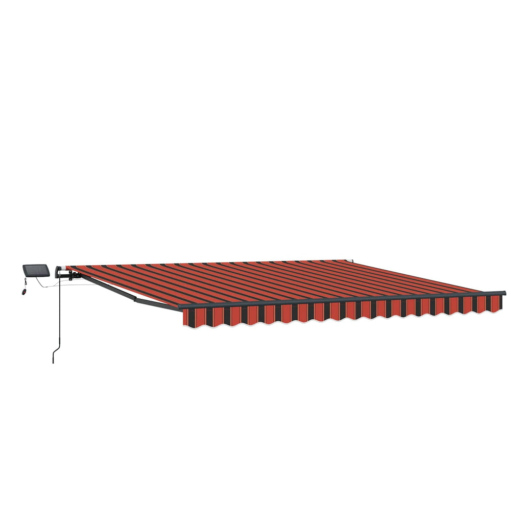 Ausziehbare Markise Orange und Braun 450 x 350 cm