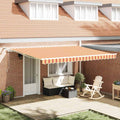Markisenstoff Gelb und Orange 450 x 350 cm Polyester