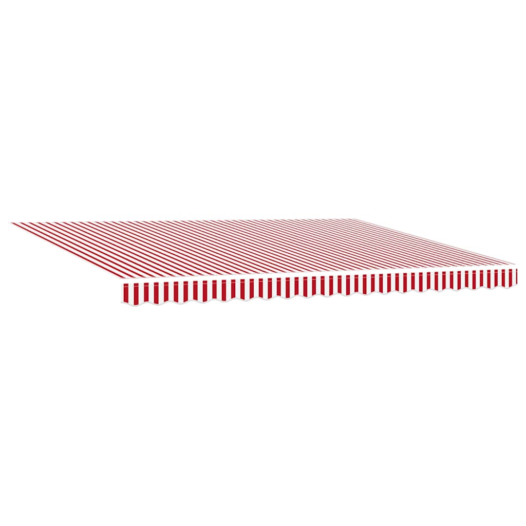 Markisenstoff Rot und Weiß 450 x 350 cm Polyester