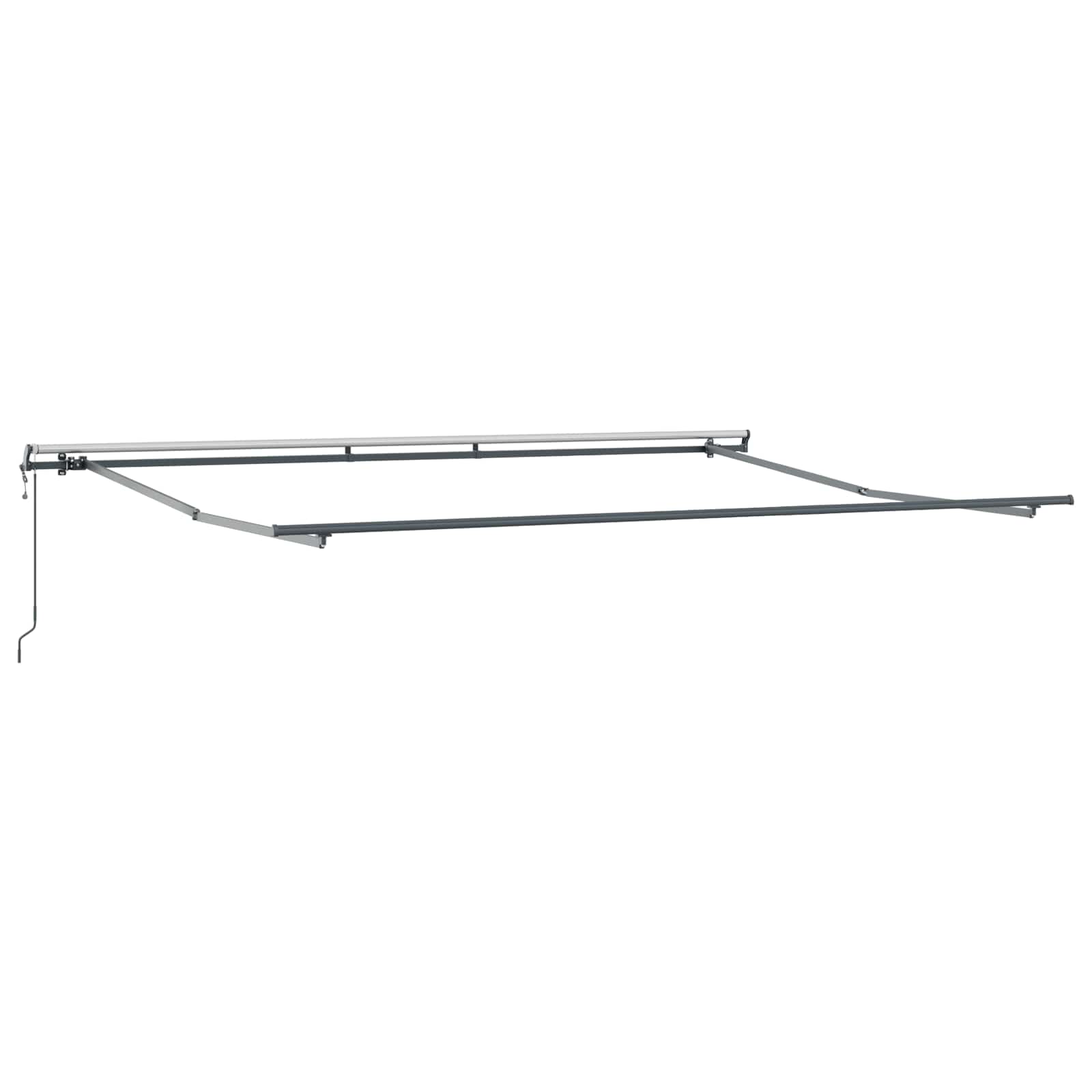 Ausziehbare Markise Mehrfarbig 450 x 350 cm Stoff und Aluminium