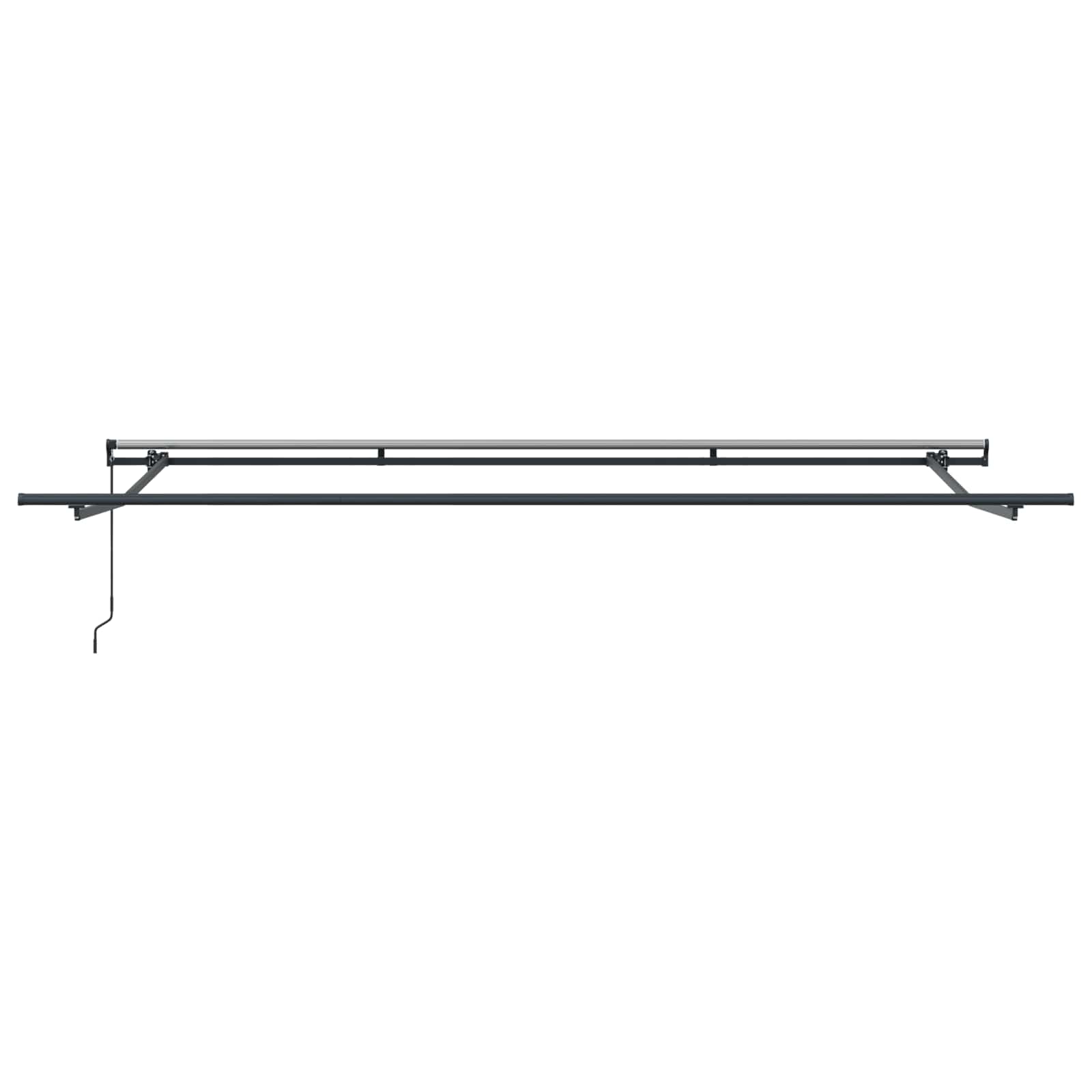 Ausziehbare Markise Beige 450 x 350 cm Polyester und Aluminium