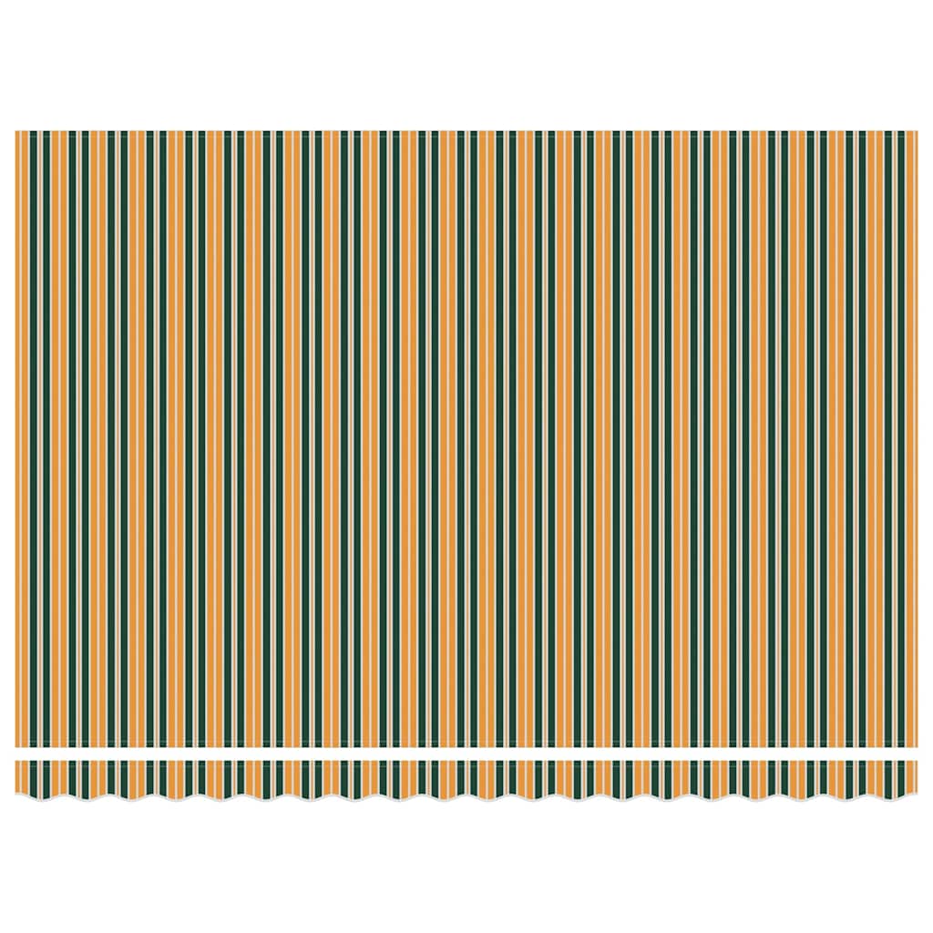 Ausziehbare Markise Grün und Gelb 450 x 350 cm