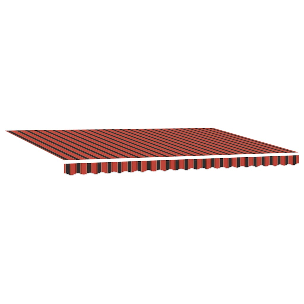 Markisenstoff Orange und Braun 500 x 300 cm Polyester