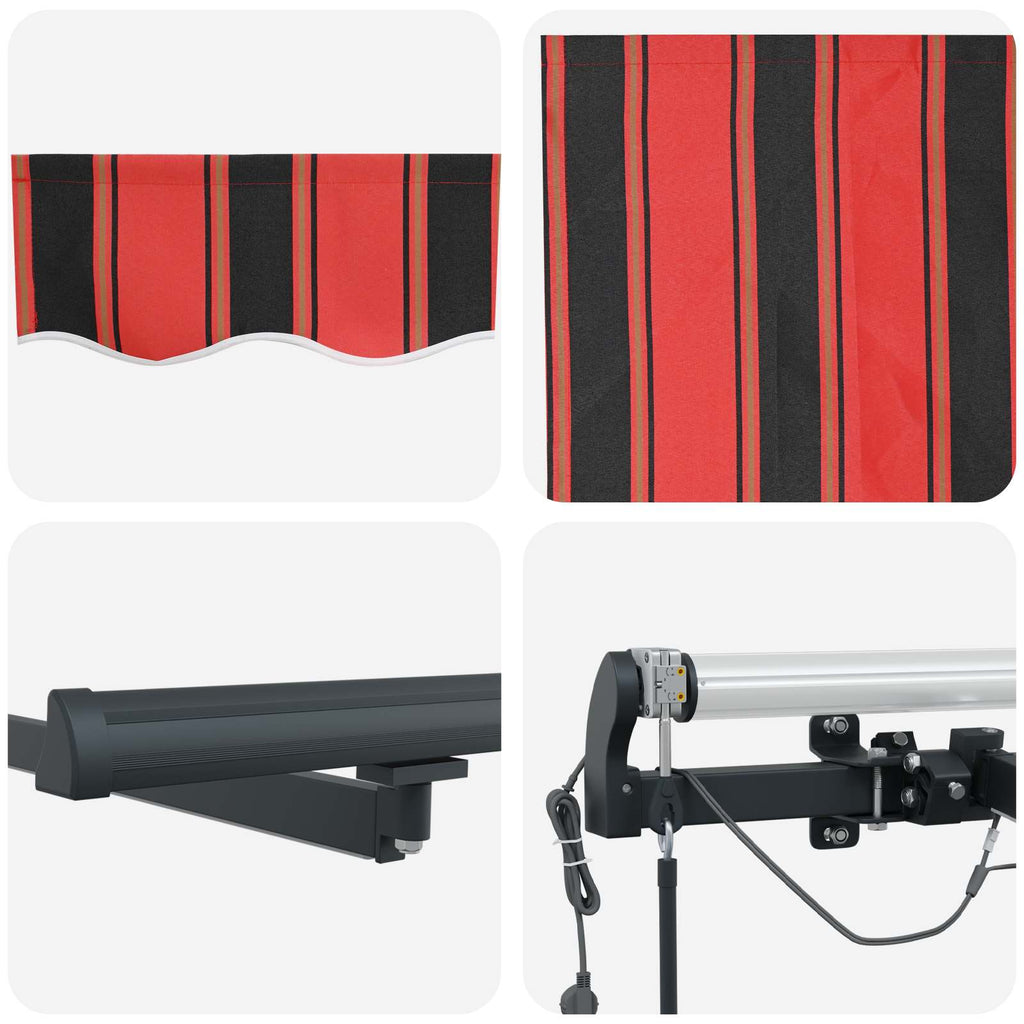 Markisenstoff Orange und Braun 500 x 300 cm Polyester