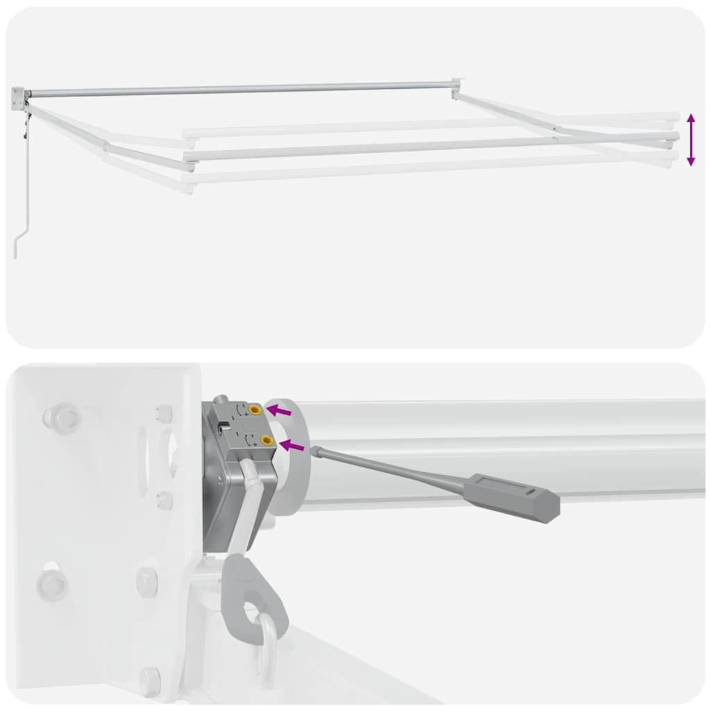 Markise Orange und Braun 500 x 300 x 165 cm