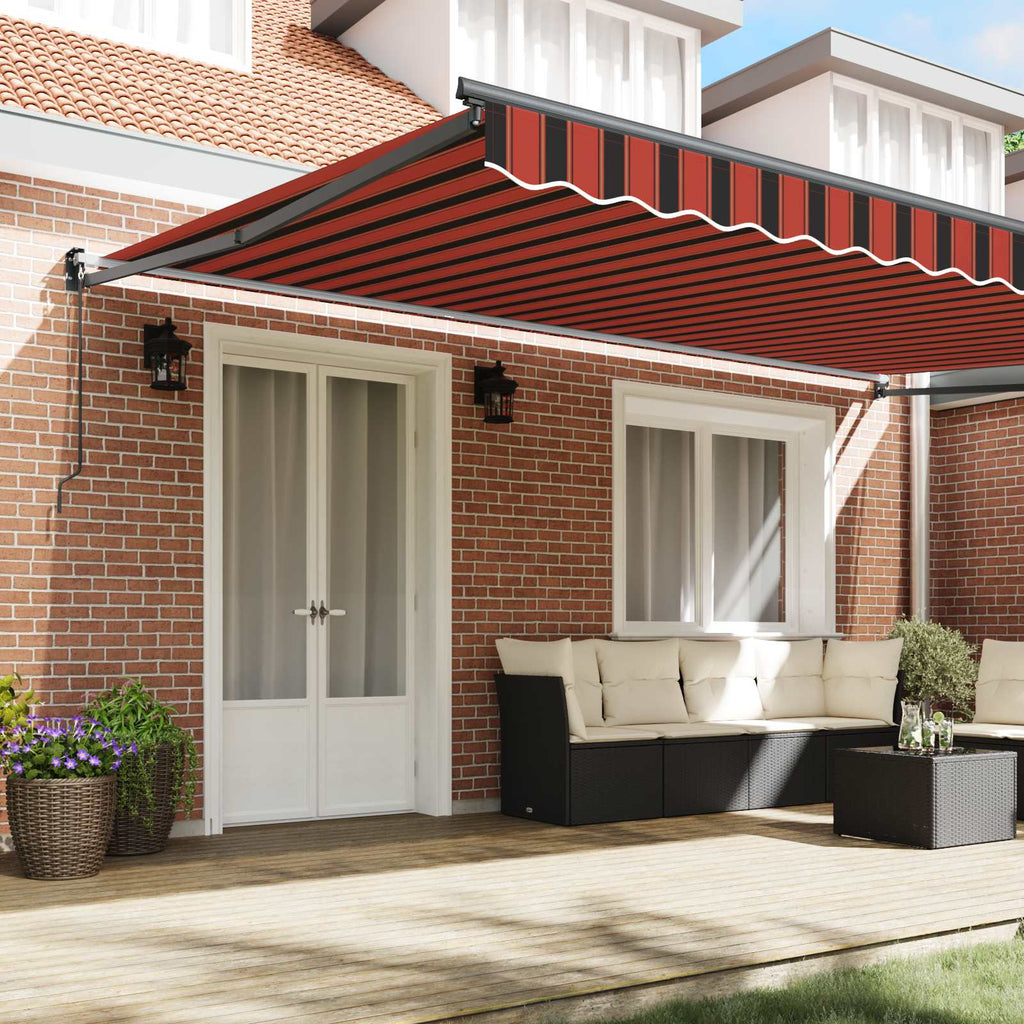 Ausziehbare Markise Orange und Braun 500 x 300 x 165 cm