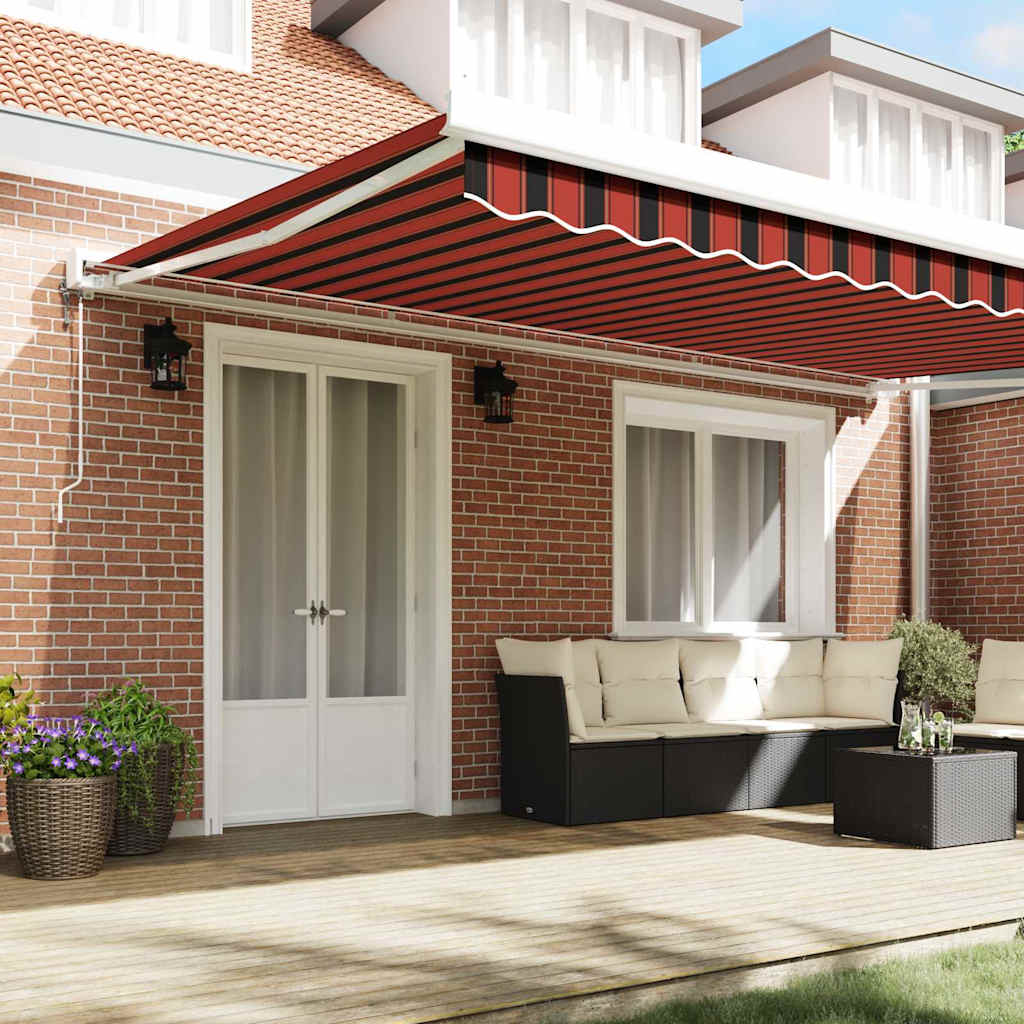 Ausziehbare Markise Orange und Braun 500 x 300 x 165 cm
