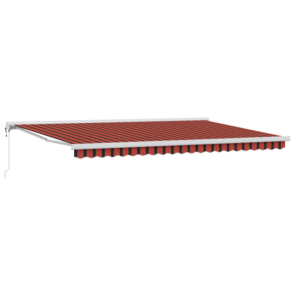 Ausziehbare Markise Orange und Braun 500 x 300 x 165 cm