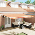 Markise Gelb und Orange 500 x 300 x 165 cm Polyester und Metall