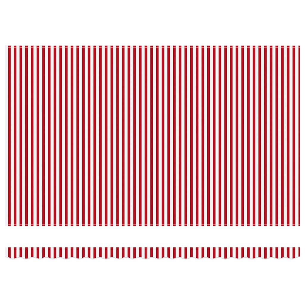 Ausziehbare Markise Rot und Weiß 500 x 300 x 165 cm