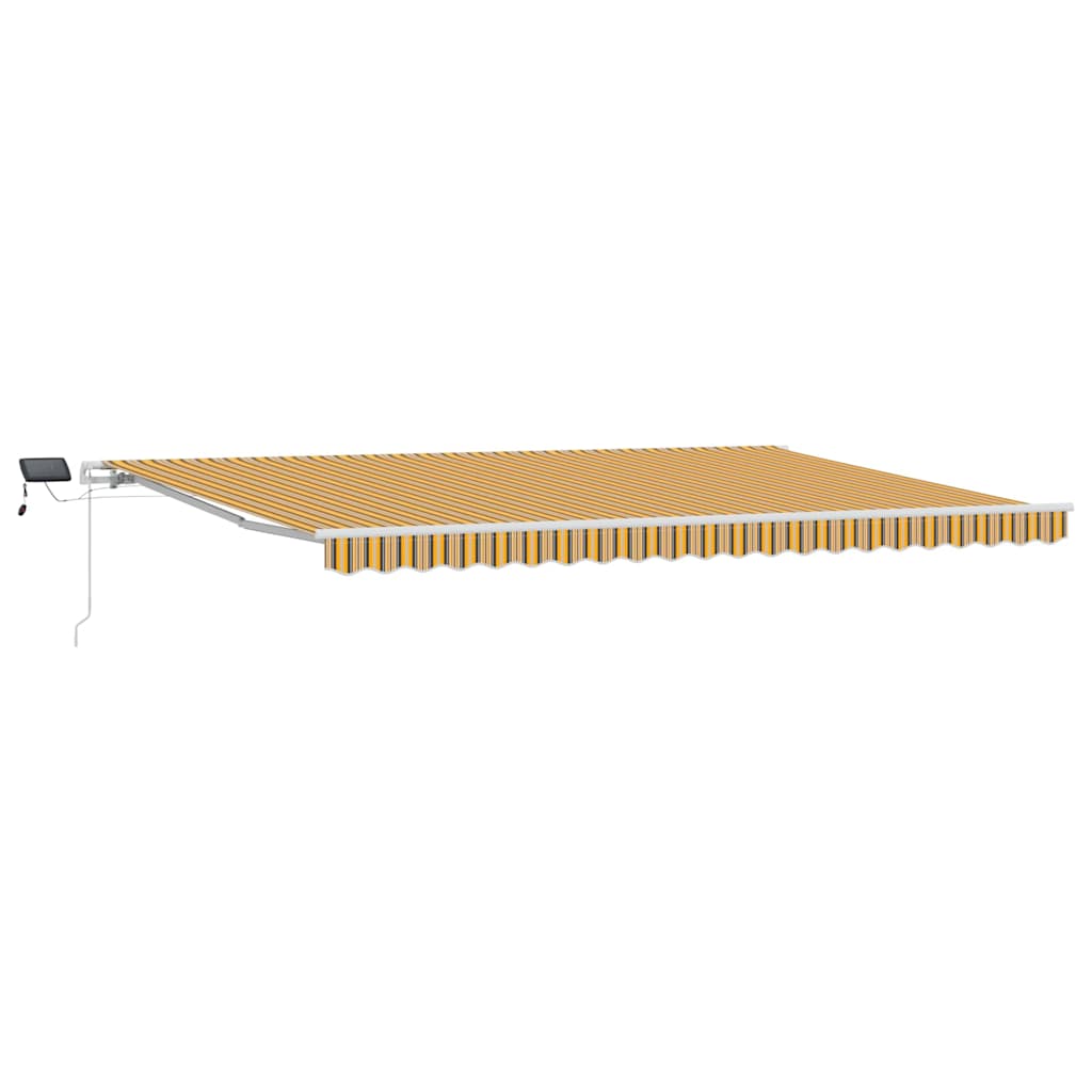 Ausziehbare Markise Mehrfarbig 500 x 300 cm Stoff und Aluminium