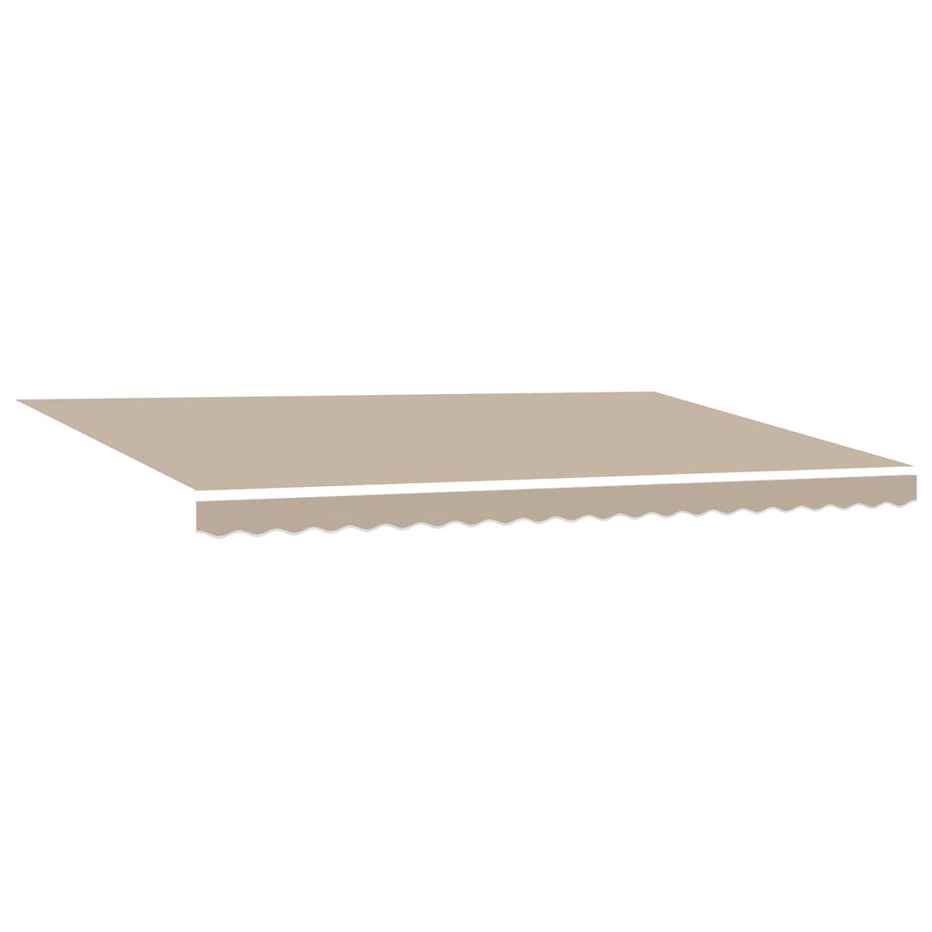 Ausziehbare Markise Beige 500 x 300 cm Stoff und Aluminium