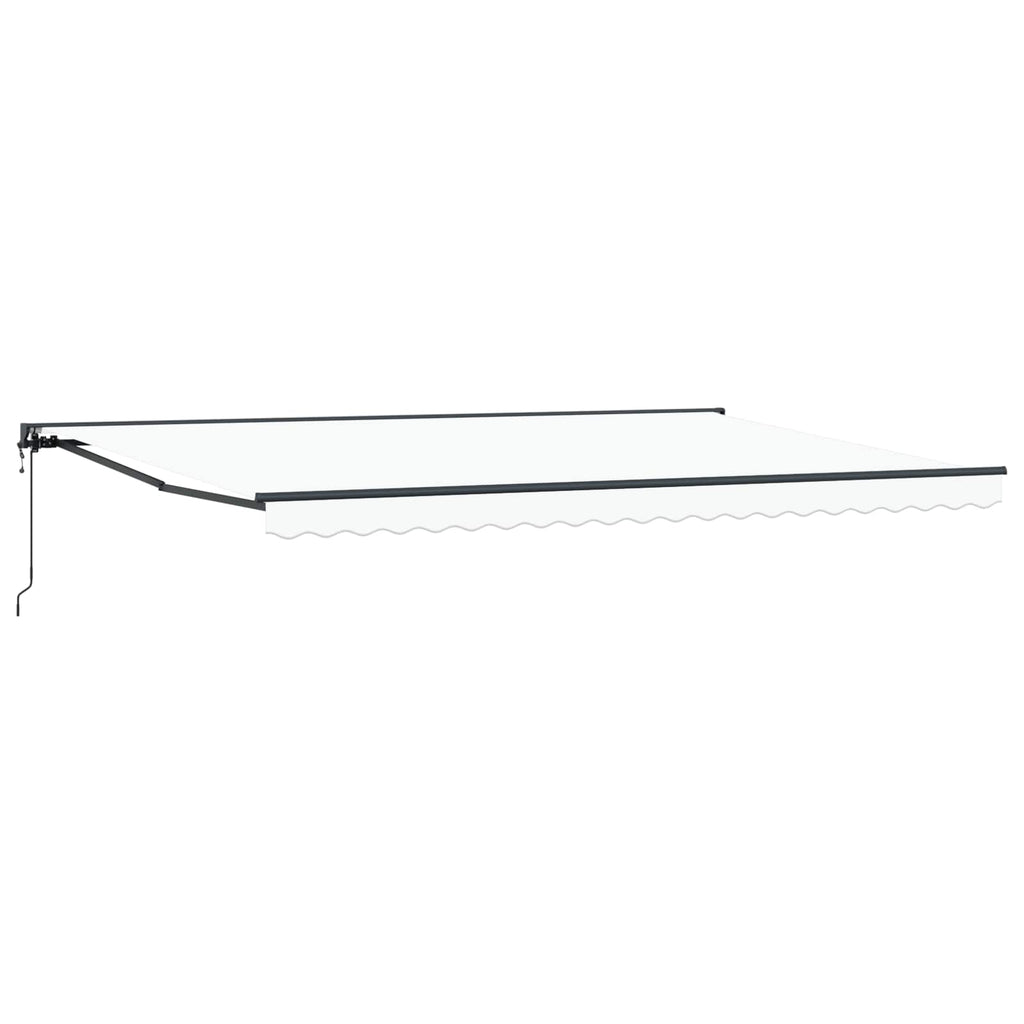 Markisenrahmen Weiß 500 x 300 cm Polyester mit PU-Beschichtung