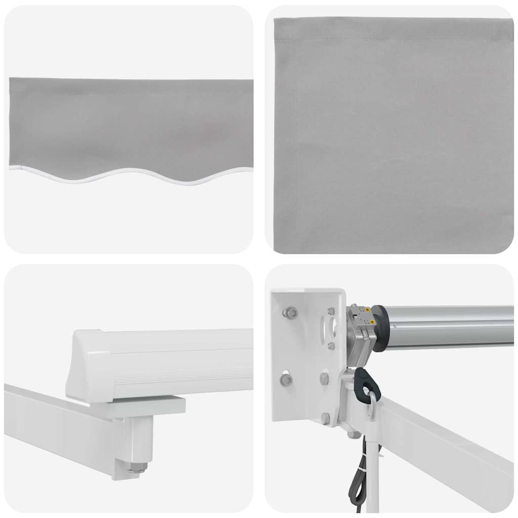 Markise Hellgrau 500 x 300 x 165 cm Polyester und Metall