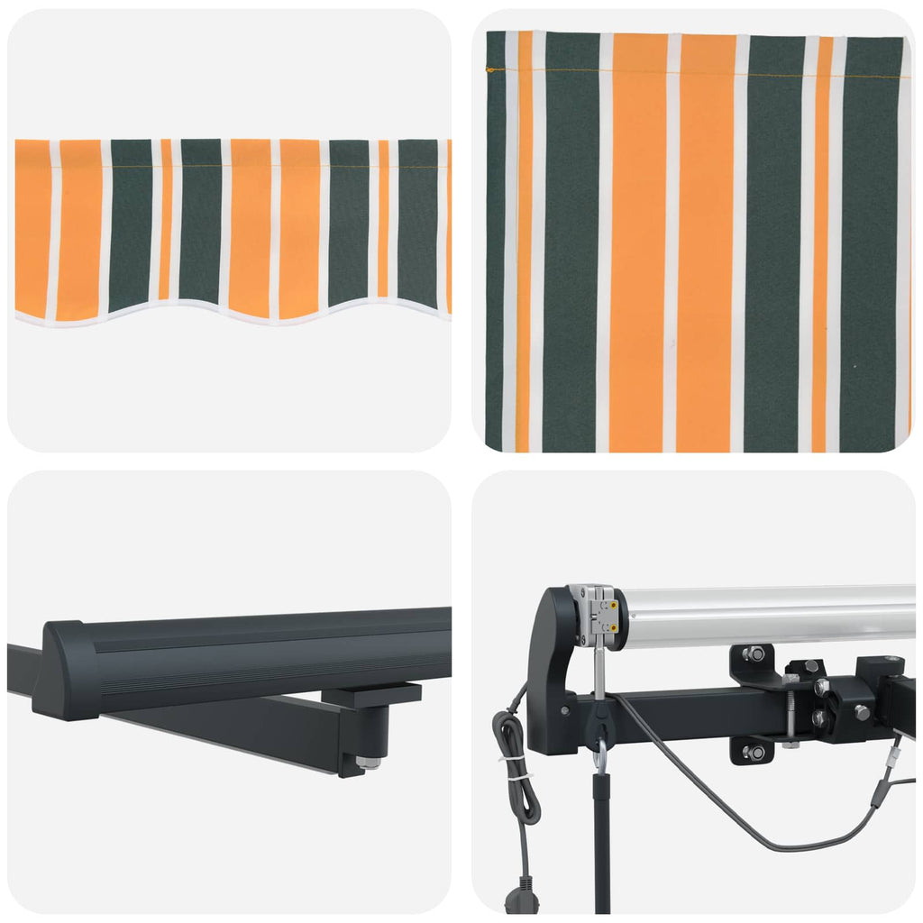 Markisenstoff Grün und Gelb 500 x 300 cm Polyester