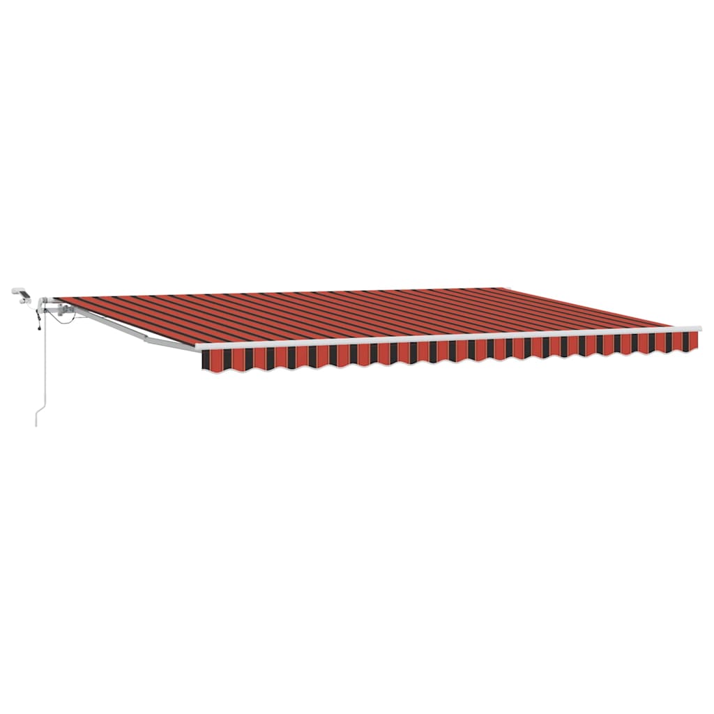 Markisenstoff Orange und Braun 500 x 350 cm Polyester