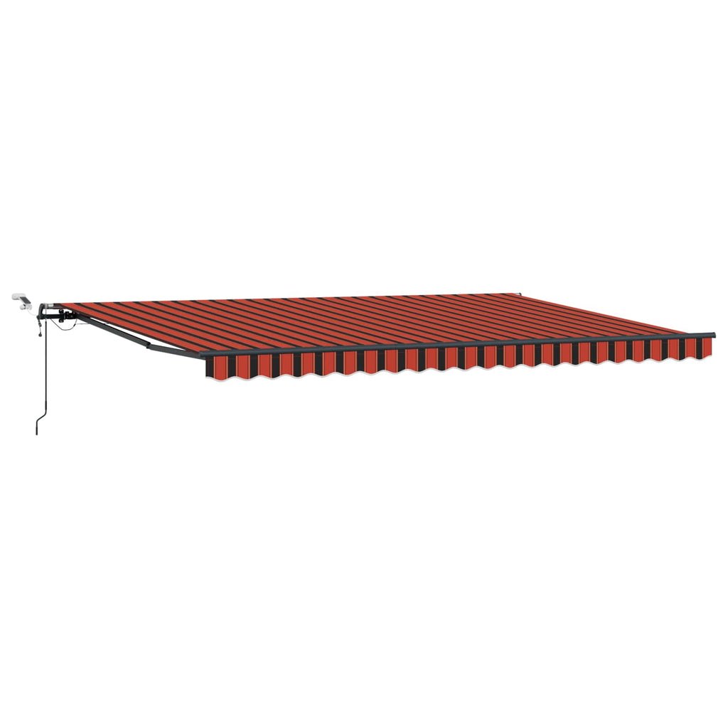Markisenstoff Orange und Braun 500 x 350 cm Polyester
