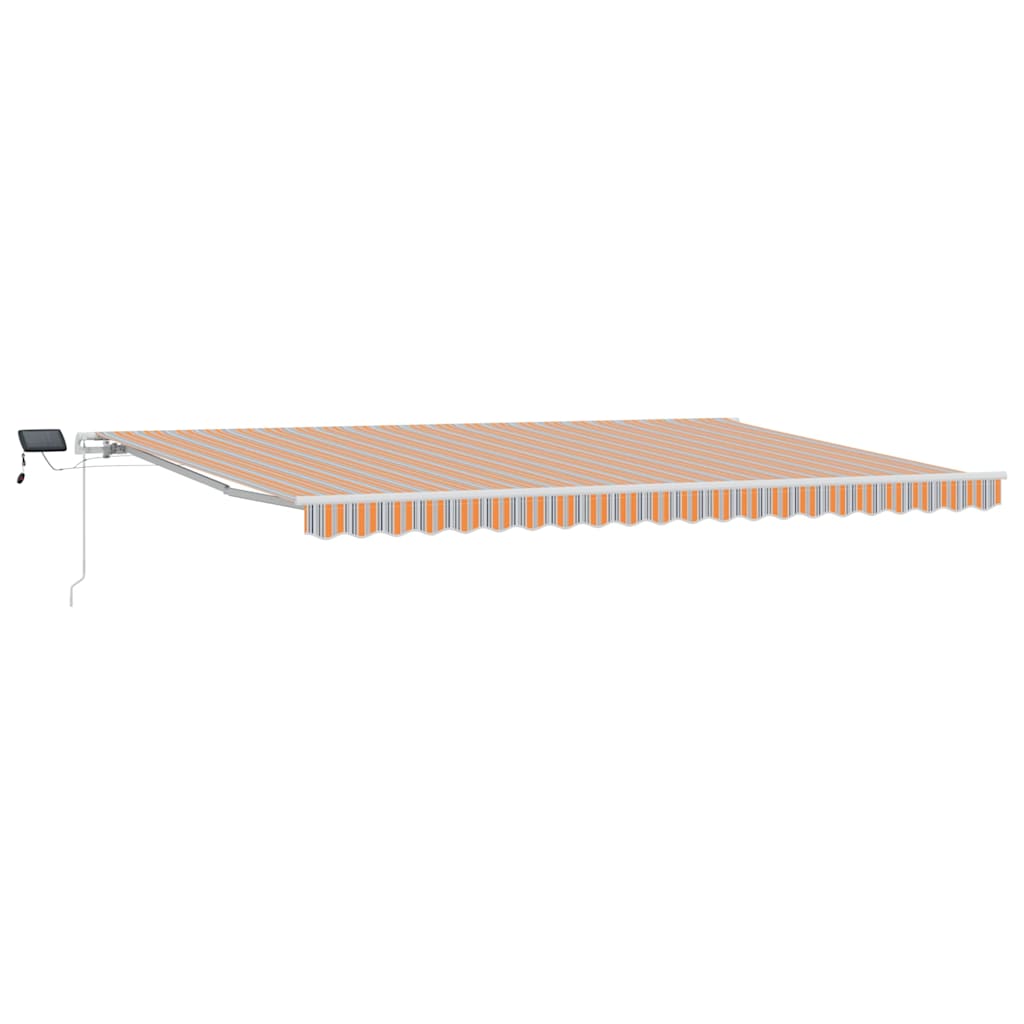 Ausziehbare Markise Mehrfarbig 500 x 350 cm Stoff und Aluminium