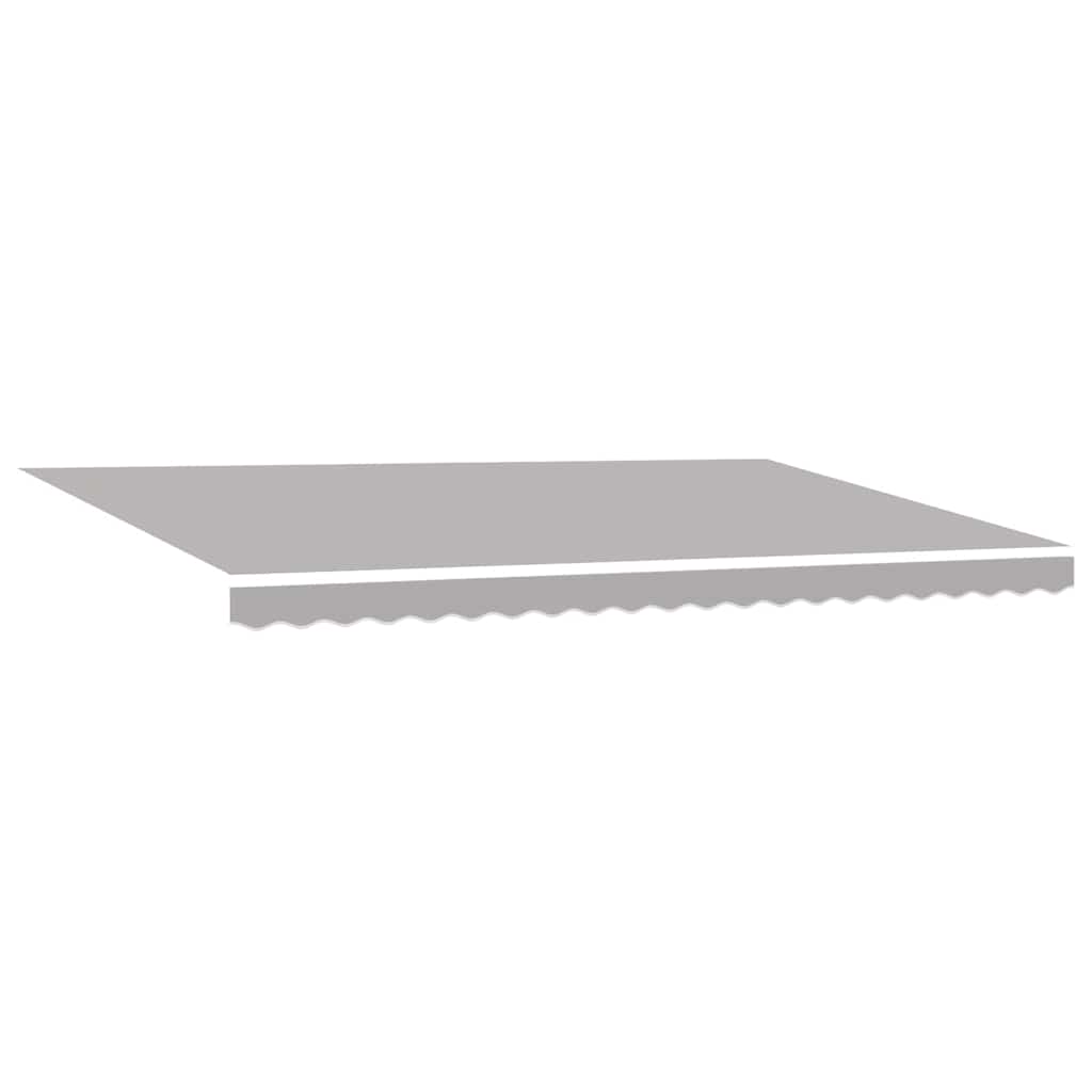 Ausziehbare Markise Hellgrau 500 x 350 cm Stoff und Aluminium