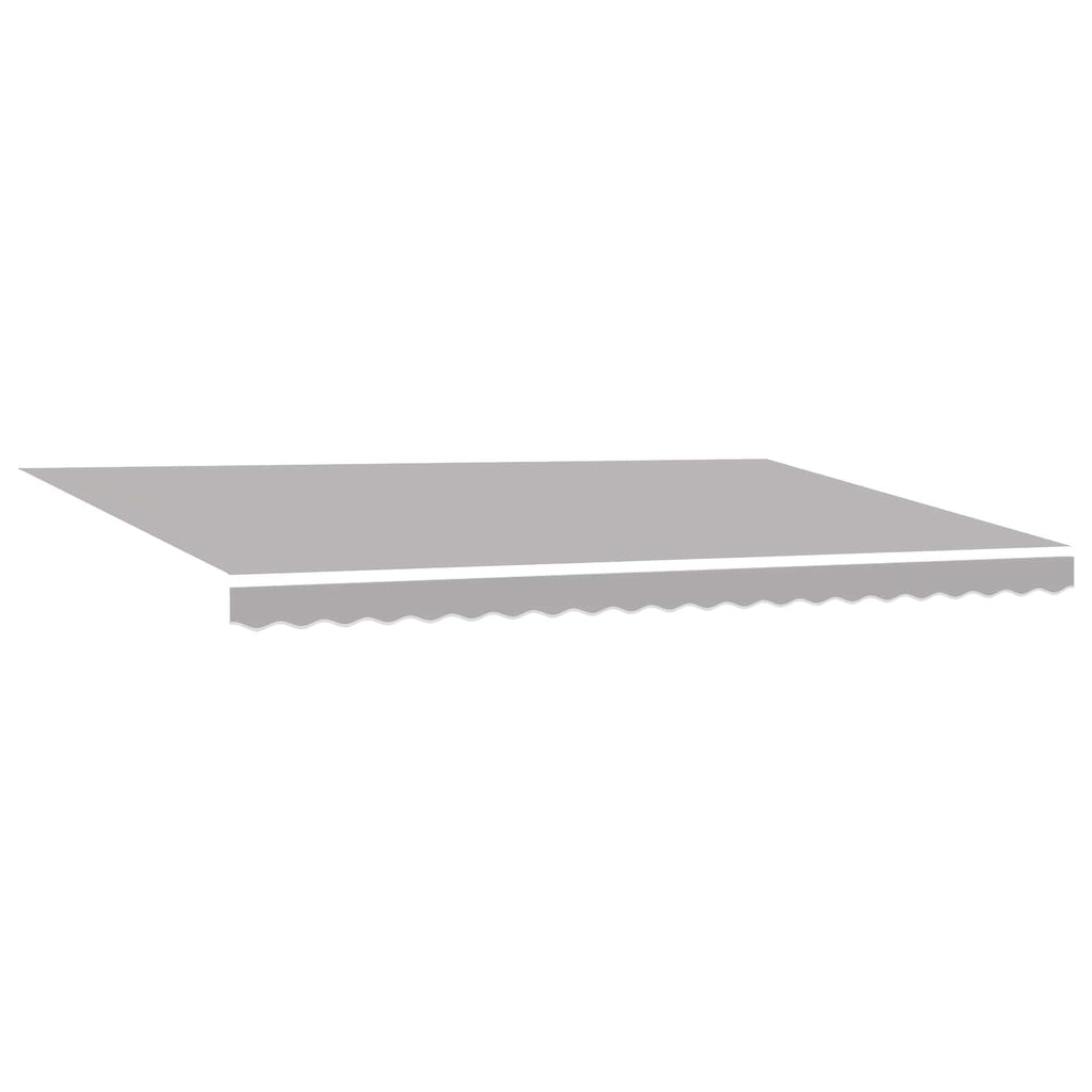 Ausziehbare Markise Hellgrau 500 x 350 cm Stoff und Aluminium