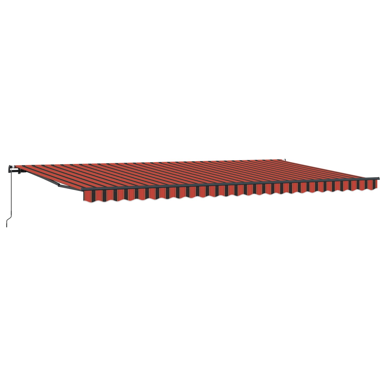 Ausziehbare Markise Orange und Braun 600 x 300 cm