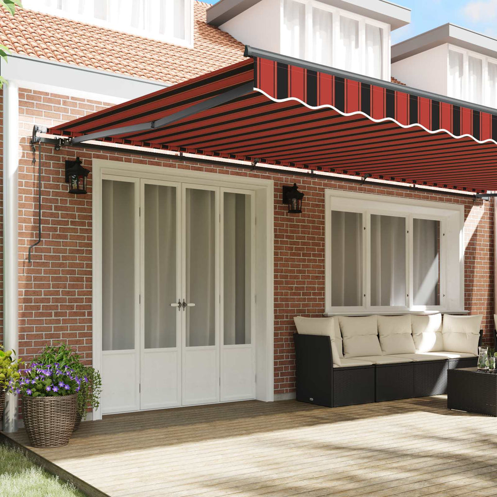 Ausziehbare Markise Orange und Braun 600 x 300 cm