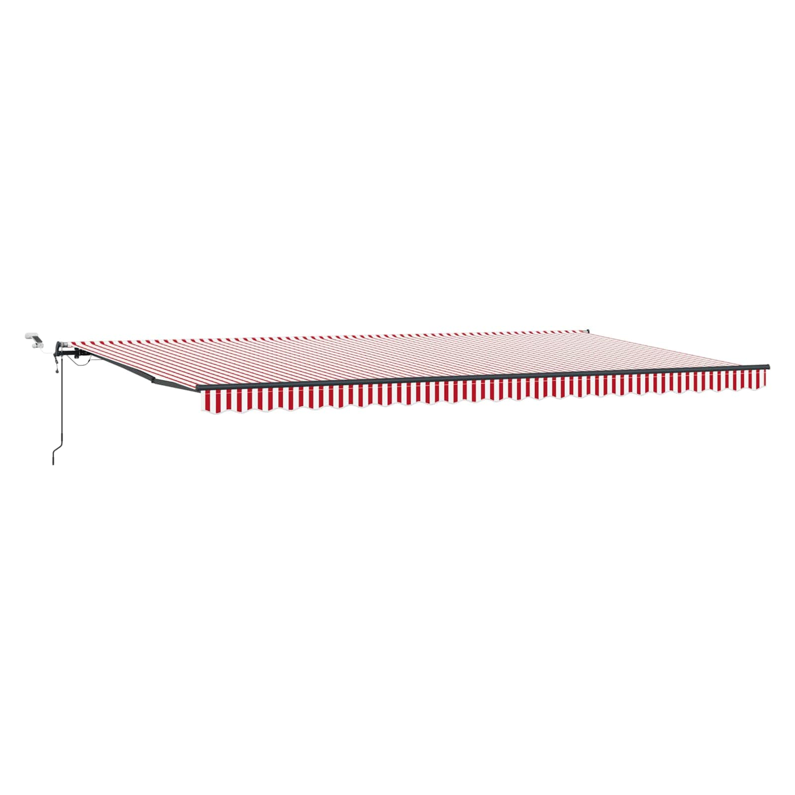 Markisenstoff Rot und Weiß 600 x 300 cm Polyester