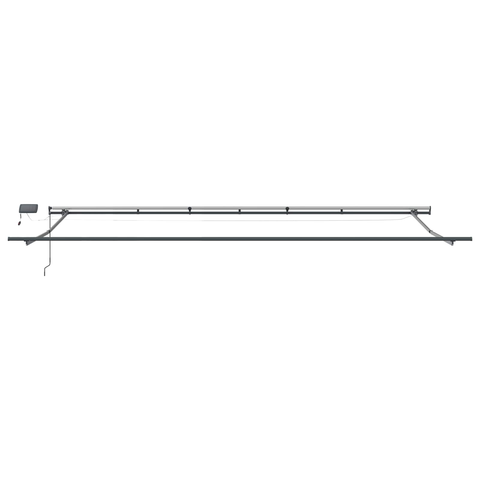 Ausziehbare Markise Mehrfarbig 600 x 300 cm Stoff und Aluminium