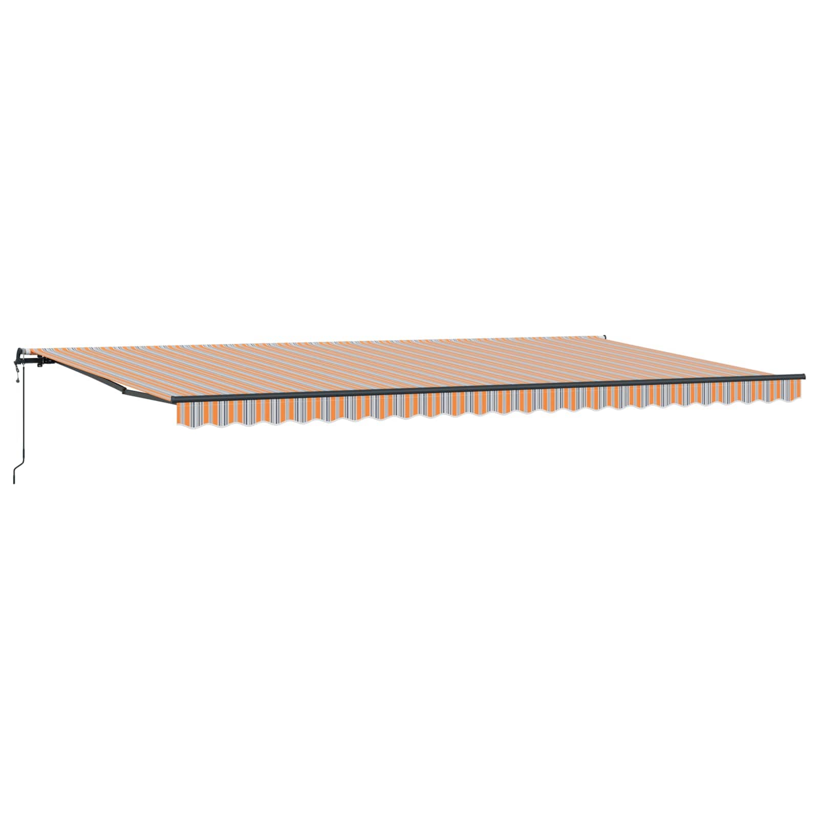 Ausziehbare Markise Mehrfarbig 600 x 300 cm Stoff und Aluminium
