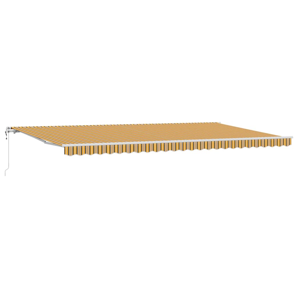 Ausziehbare Markise Mehrfarbig 600 x 300 cm Stoff und Aluminium