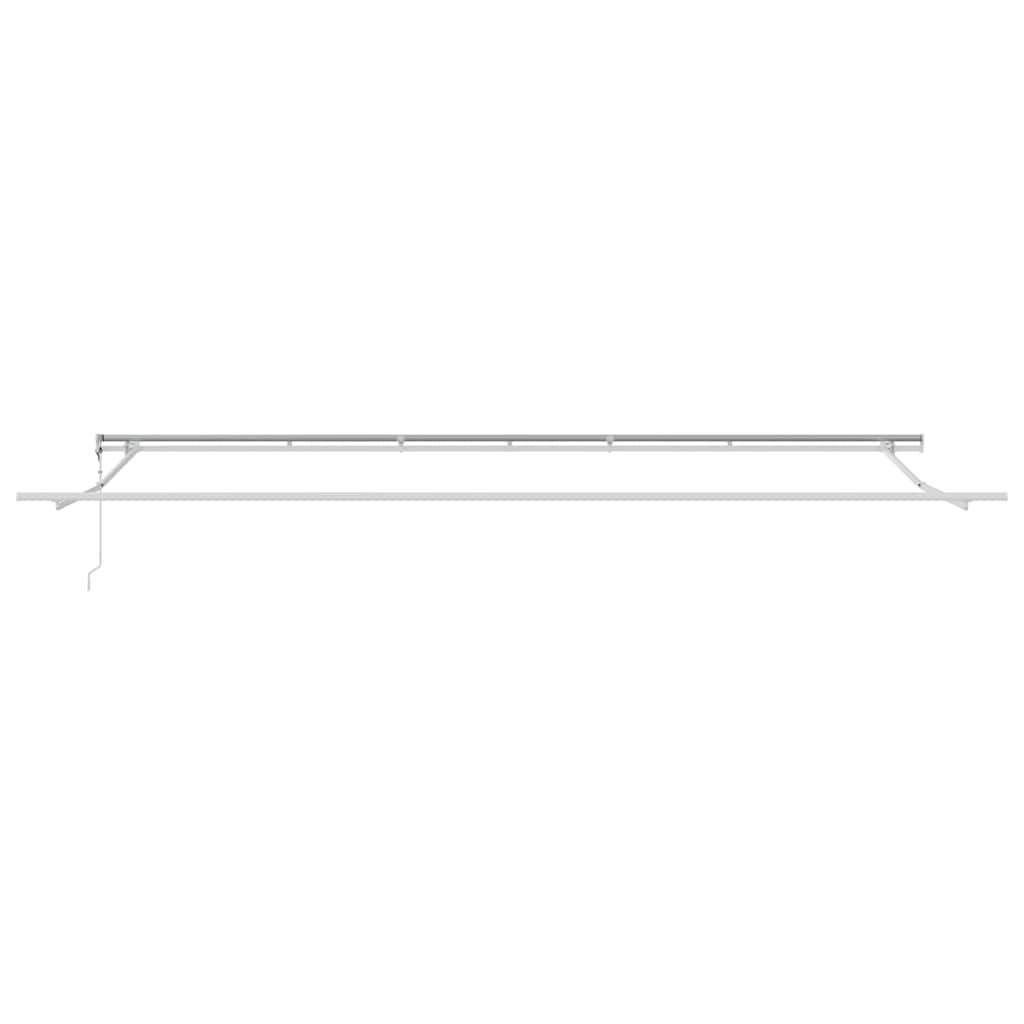 Ausziehbare Markise Beige 600 x 300 cm Stoff und Aluminium