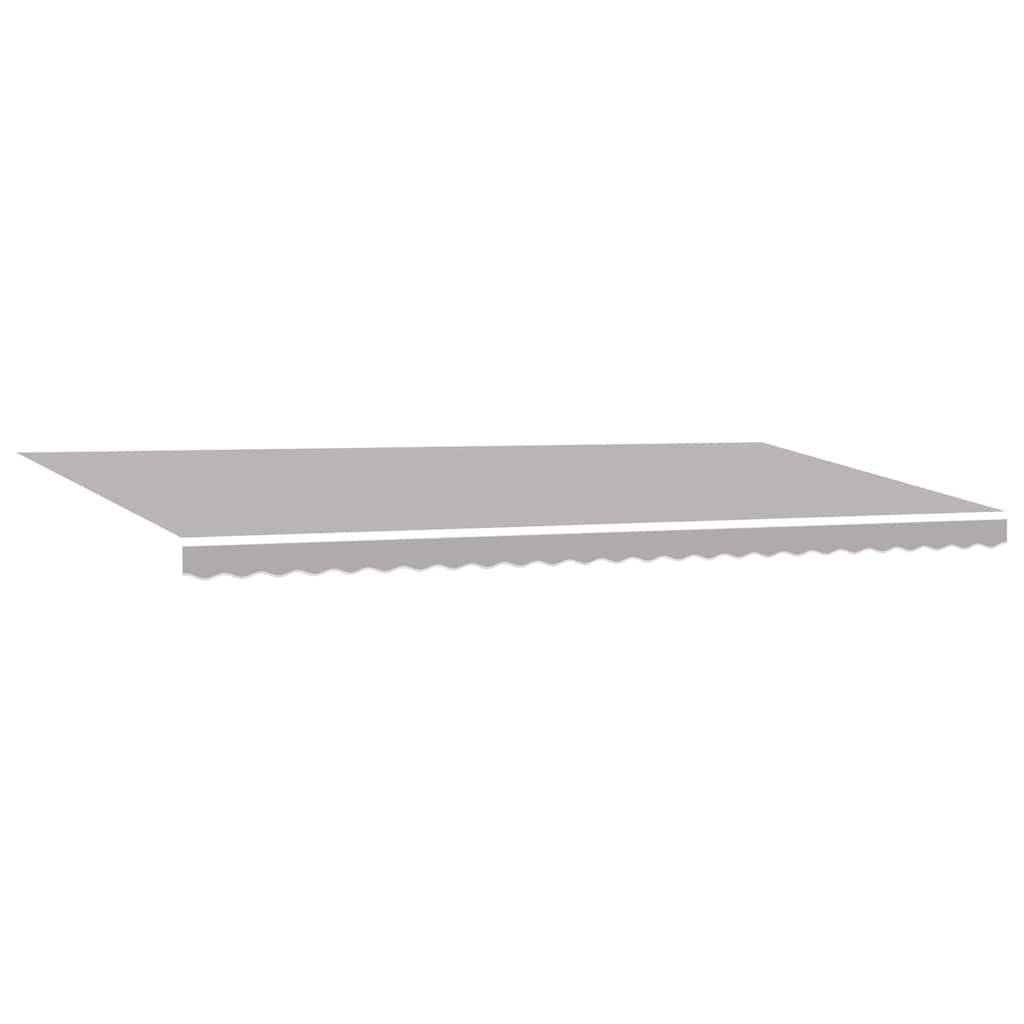 Ausziehbare Markise Hellgrau 600 x 300 cm Stoff und Aluminium